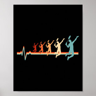 Vintage Retro Shuttle Badminton  Poster