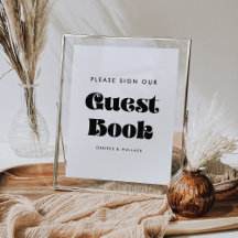 Vintage Retro Signer notre livre d'or Signer maria