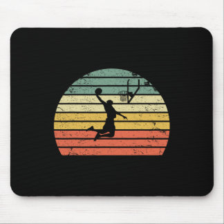 Vintage Retro Sketll Dunk Shirt Sunset Colorful  Mouse Pad