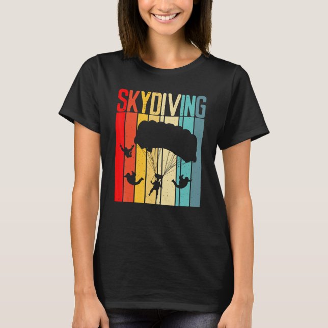 Vintage Retro Skydivers Shirt Gift For Skydiving (Front)