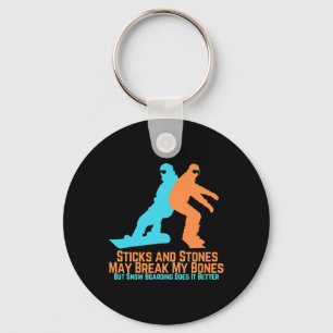 Vintage Retro Snowboarding Gift For Snowboarders  Keychain