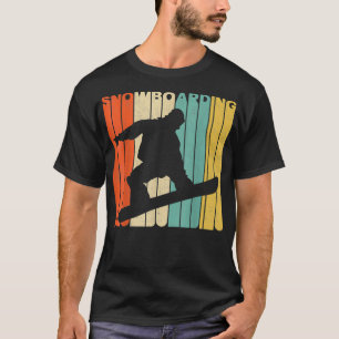 Vintage Retro Snowboarding Silhouette  T-Shirt