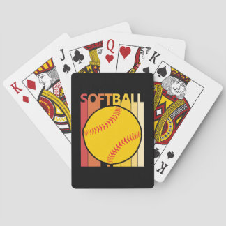Vintage Retro Softball Playing Cards