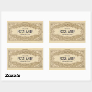 Vintage Retro Sophisticated French Creamy Border Sticker