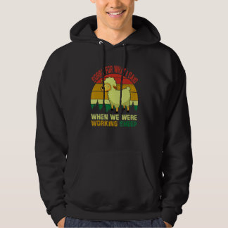 Vintage Retro Sorry When Working Sheep  Farmer Own Hoodie