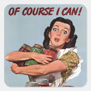 Vintage Retro Square Sticker