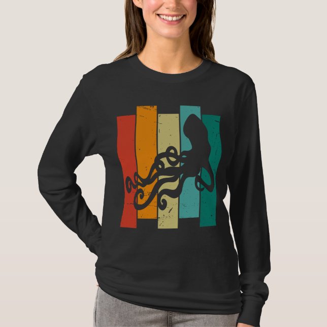 Vintage Retro Squid  T-Shirt (Front)