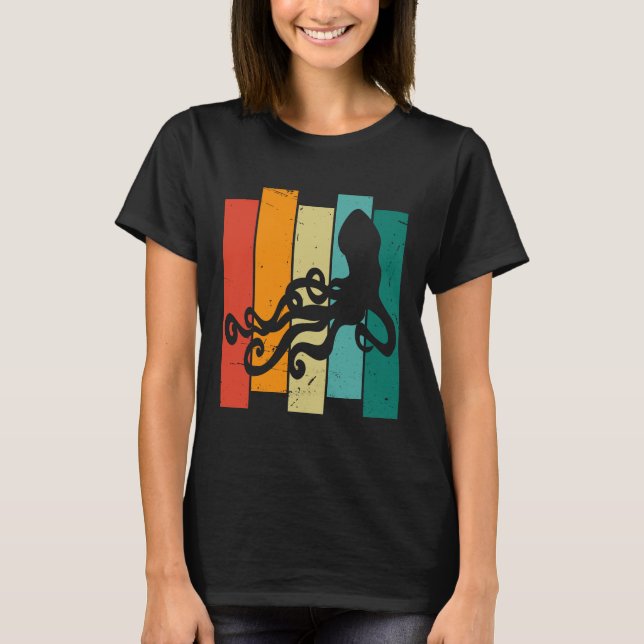 Vintage Retro Squid  T-Shirt (Front)