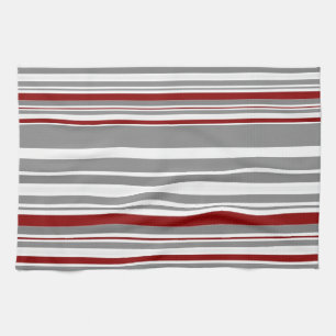 Vintage Retro Stripes Pattern Kitchen Towel
