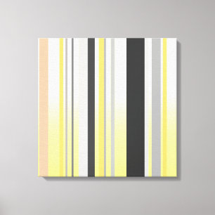 Vintage Retro Stripes Pattern Wrapped Canvas #5
