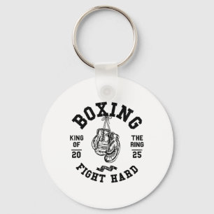 Vintage Retro Style Boxer Gloves King Of The Ring Keychain