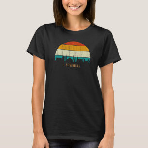 Vintage Retro Style City Turkey skyline cityscape  T-Shirt