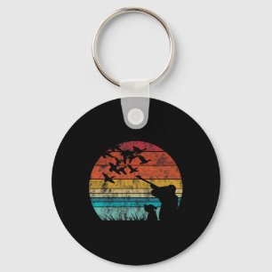 Vintage Retro Style Duck Hunting Keychain
