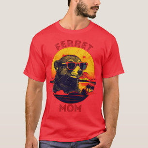 Vintage Retro Style Ferret Mom T-Shirt