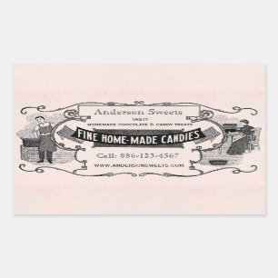 Vintage Retro Style Homemade Candy Custom Labels