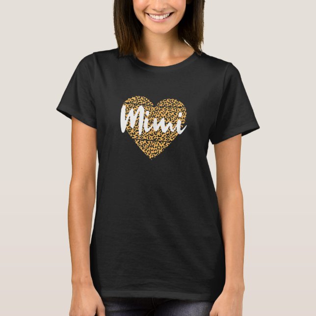 Vintage Retro Style Mimi  Leopard Print T-Shirt (Front)