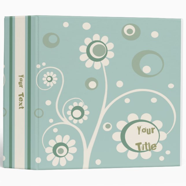 Vintage Retro Style Scrapbook Photo Binder (Front/Spine)