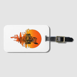 Vintage Retro Style Sprint Car Racing Luggage Tag