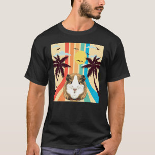 Vintage Retro Style Summer Sunset Animal Rodent Gu T-Shirt