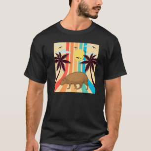 Vintage Retro Style Summer Sunset Giant Cavy roden T-Shirt