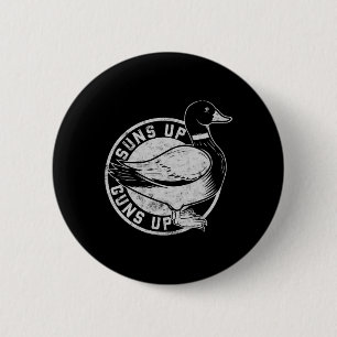 Vintage Retro Style Suns Up Funny Duck Hunting 2 Inch Round Button