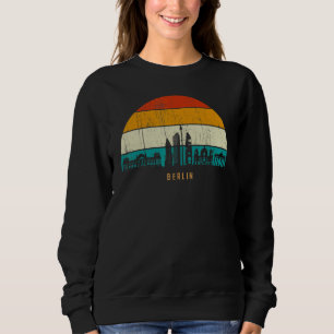 Vintage Retro Style Sunset Germany skyline citysca Sweatshirt