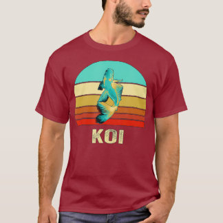 Vintage Retro Style Sunset Koi Fish T-Shirt