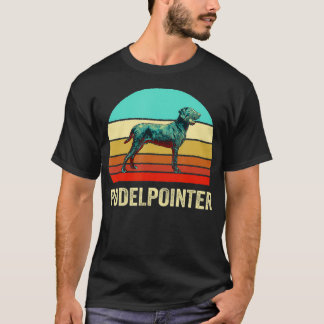 Vintage Retro Style Sunset Pudelpointer T-Shirt