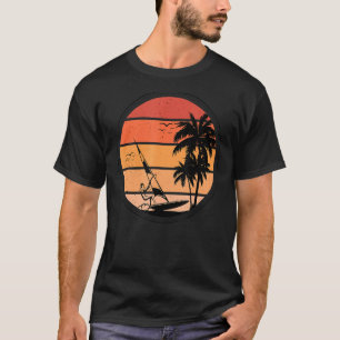Vintage Retro Style Sunset Windsurfer T-Shirt