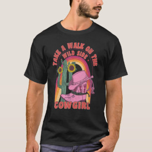 Vintage Retro Style Take Walk On Wild Side Sunflow T-Shirt