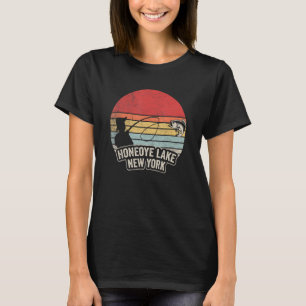 Vintage Retro Summer Fishing New York Honeoye Lake T-Shirt