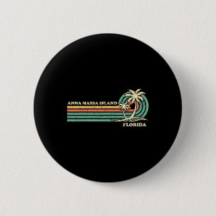 Vintage Retro Summer Vacation Florida Anna Maria I 2 Inch Round Button