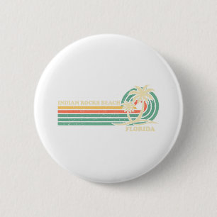 Vintage Retro Summer Vacation Florida Indian Rocks 2 Inch Round Button