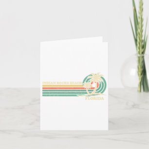 Vintage Retro Summer Vacation Florida Indian Rocks Card