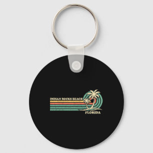 Vintage Retro Summer Vacation Florida Indian Rocks Keychain