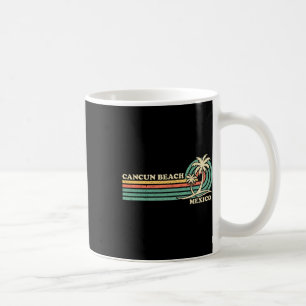 Vintage Retro Summer Vacation Mexico Cancun Beach Coffee Mug