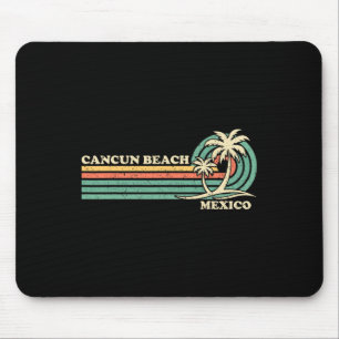Vintage Retro Summer Vacation Mexico Cancun Beach  Mouse Pad