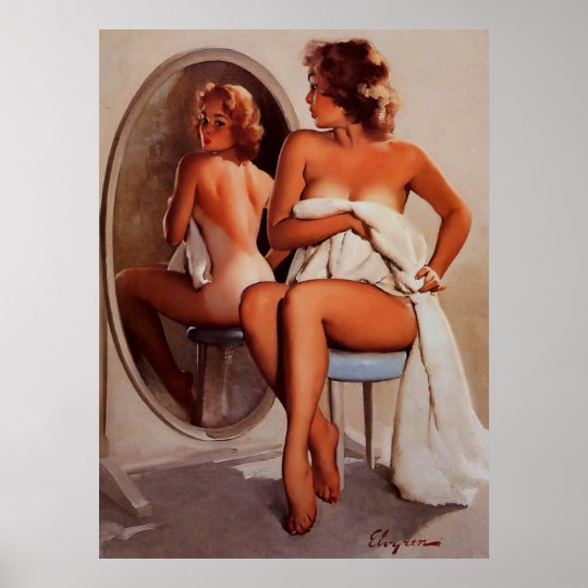 Vintage Retro Sun Tan Pinup Girl Poster Zazzle Ca