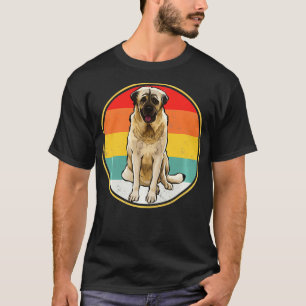 Vintage Retro Sunset Anatolian Shepherd Dog Dog Pu T-Shirt