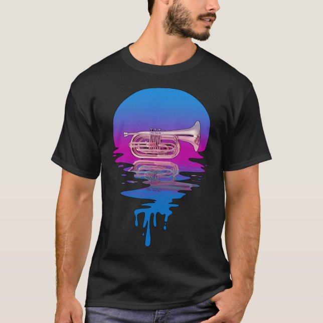 Vintage Retro Sunset Baritone T-Shirt (Front)