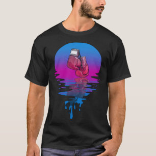 Vintage Retro Sunset Boxing Gloves T-Shirt