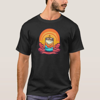 Vintage Retro Sunset Candle Making T-Shirt