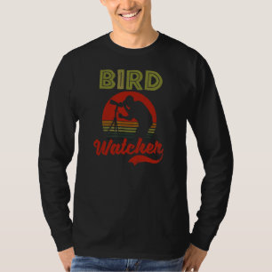 Vintage Retro Sunset Design Birdwatching T-Shirt