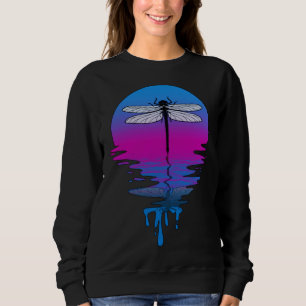 Vintage Retro Sunset Dragonfly Sweatshirt