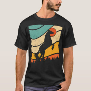 Vintage Retro Sunset Horse Wild Animal Wild Horses T-Shirt