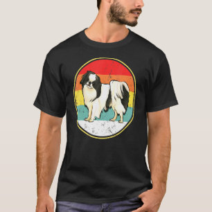 Vintage Retro Sunset Japanese Chin Dog T-Shirt