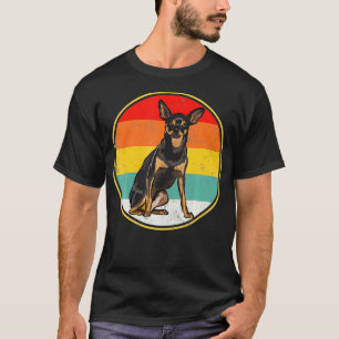 Vintage Retro Sunset Miniature Pinscher Dog T-Shirt