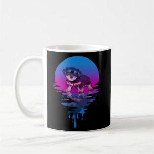 Vintage Retro Sunset Morkie  Coffee Mug