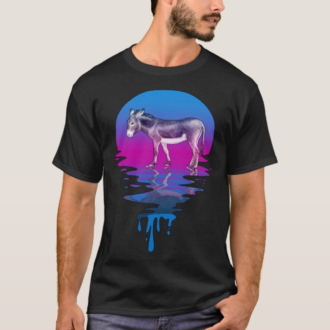 Vintage Retro Sunset Mule T-Shirt (Front)