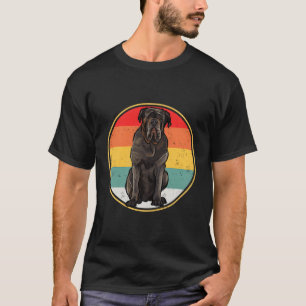 Vintage Retro Sunset Neapolitan Mastiff Dog T-Shirt